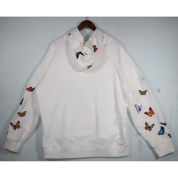 Kidoriman Women's Sweatshirt Hoodie Pullover Embroidered Butterflies Size XXL - Picture 2 of 9